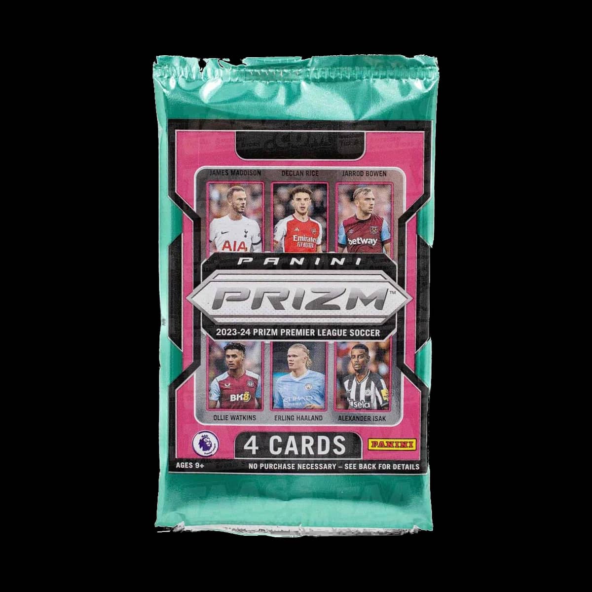 2023/24 Panini Prizm Premier League Epl Soccer 4 Kort Turkos Booster Pack