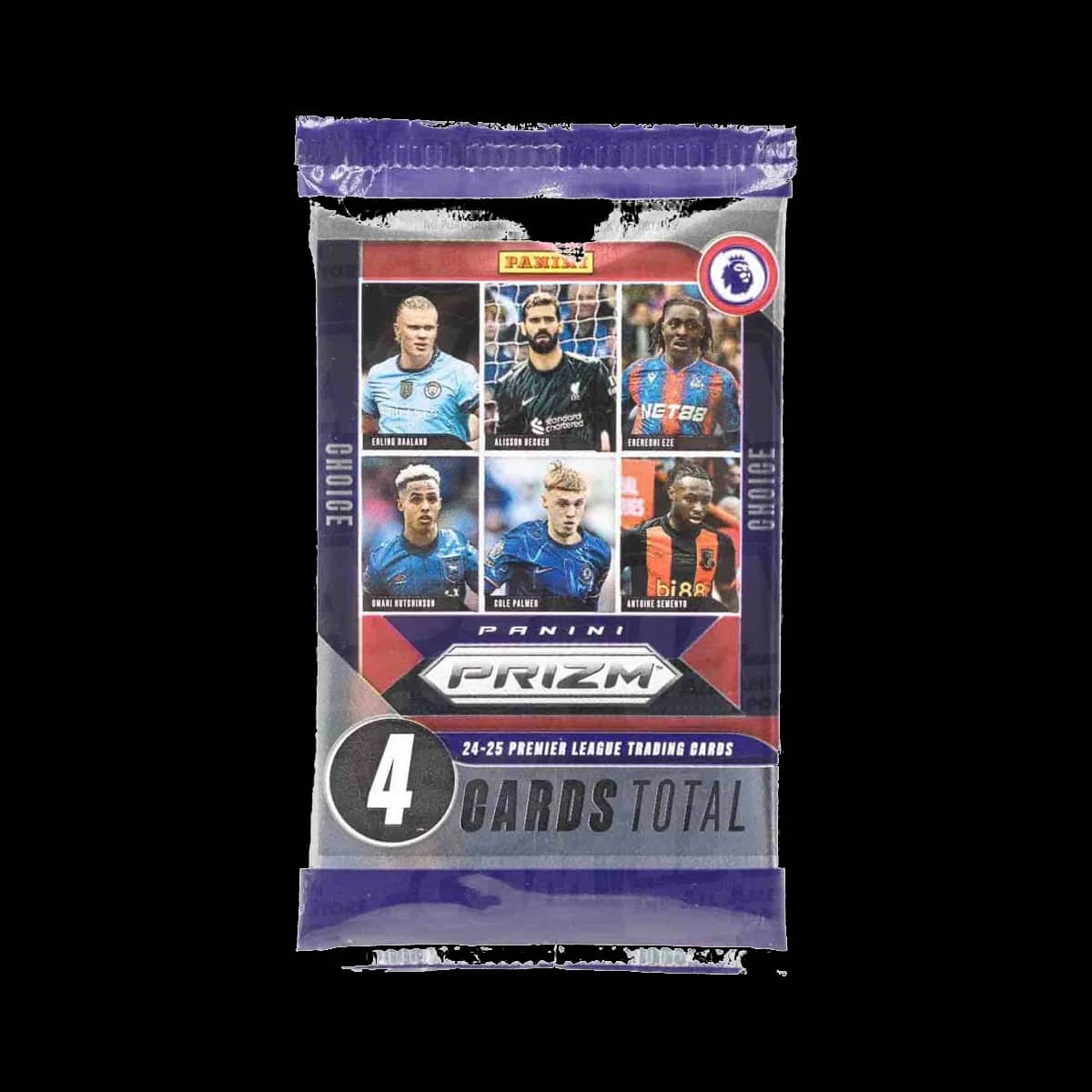 2024/25 Panini Prizm Premier League Epl Soccer 4 Kort Lila Silver Retail Pack