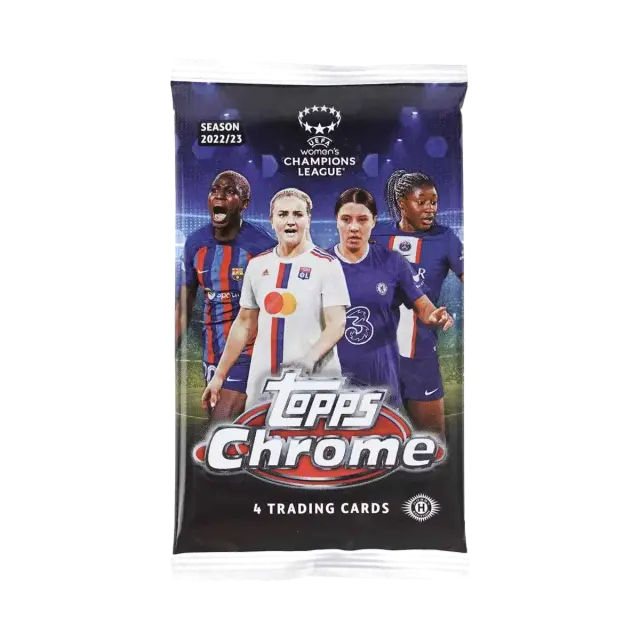 2022/23 Topps Chrome UEFA Womens Champions League Soccer Hobby Pack