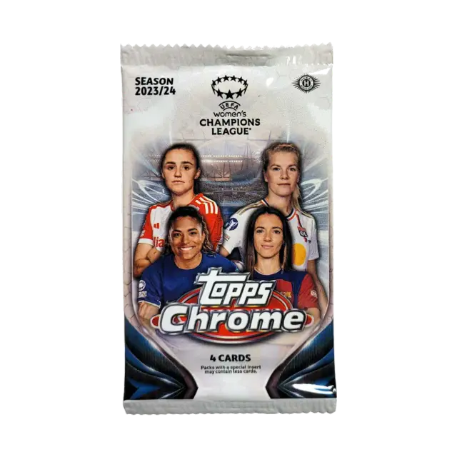 2023/24 Topps Chrome UEFA Women's Champions League Hobby Pack