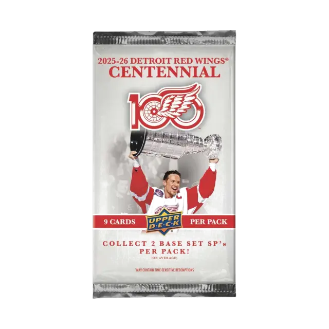 2025/26 Upper Deck Detroit Red Wings Centennial Hobby Pack