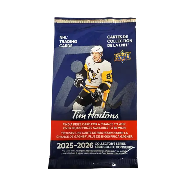 2025/26 Upper Deck Tim Hortons 3 Kort Per Booster Pack