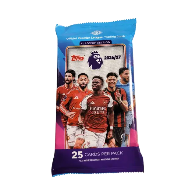 2026/27 Topps Flagship Edition Premier League Soccer Trading Cards Hobby Pack