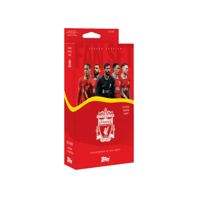 Topps 2024 25 Liverpool Fan Set Kort Eng Set Booster Display (28 pack)