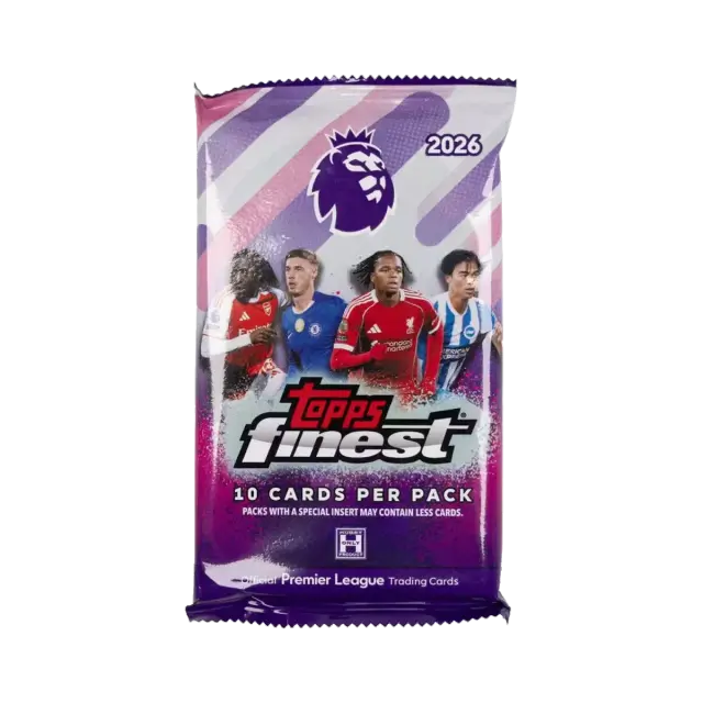 Topps 2026 Finest Premier League 10 Kort Eng Booster Pack